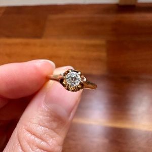 .5 ct Antique Hand Cut Diamond & 14k Gold Ring- in original box, 1906